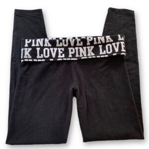 Victoria’s Secret PINK Jeweled Foldover Yoga Pants Leggings S